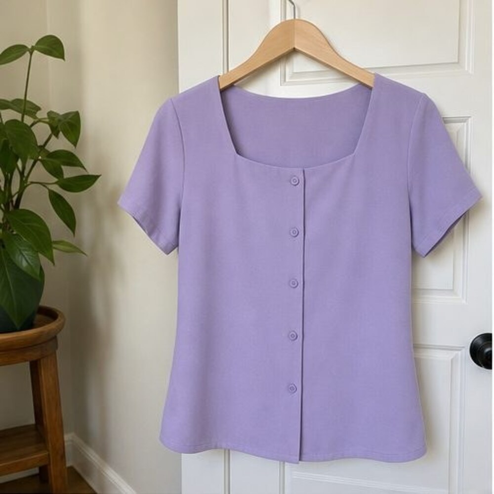 Lilac Pleated Blouse